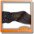 Highly Feedback black 30 inch can restyled cheap 100 human hair clip in hair extension